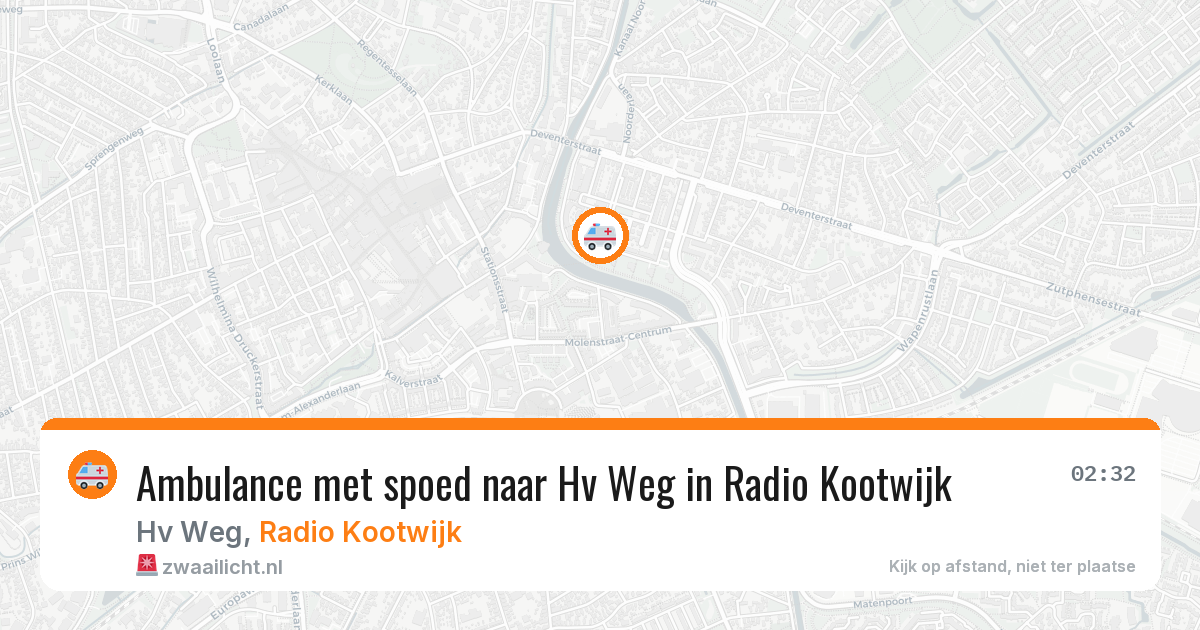 Ambulance met spoed naar Hv Weg in Radio Kootwijk — 2 aug 2026