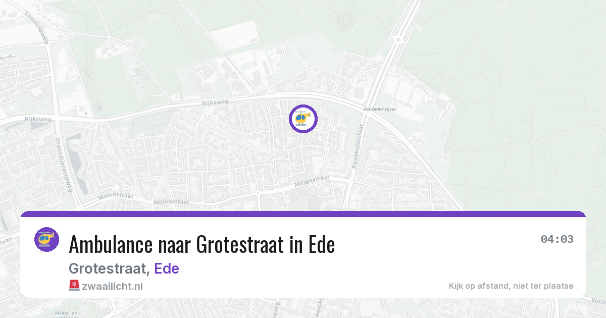 Ambulance naar Grotestraat in Ede — 1 aug 2026