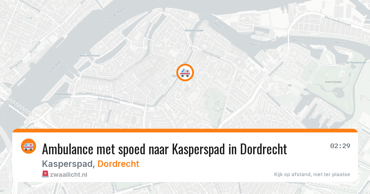 Ambulance met spoed naar Kasperspad in Dordrecht — 9 feb 2026