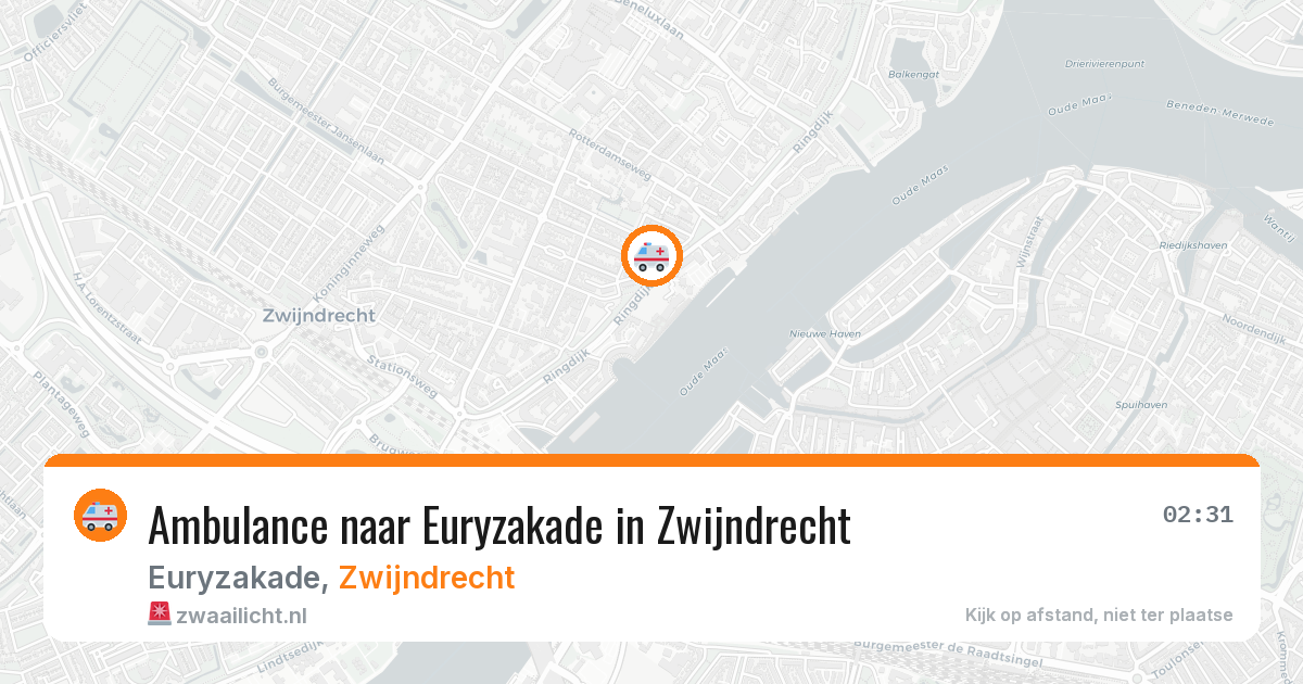 Ambulance naar Euryzakade in Zwijndrecht — 17 mei 2026