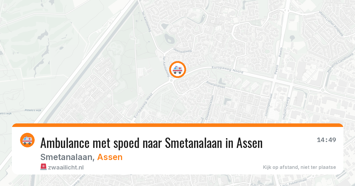 Ambulance met spoed naar Smetanalaan in Assen — 8 jun 2026