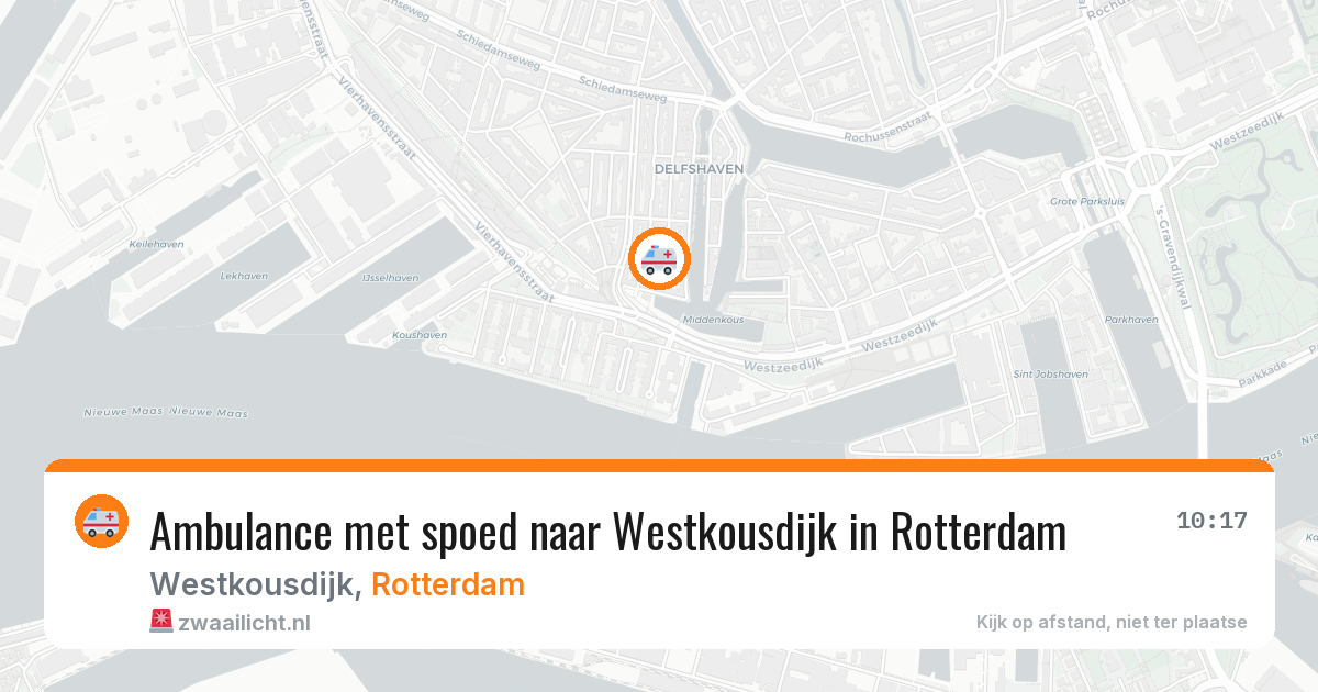 Ambulance met spoed naar Westkousdijk in Rotterdam — 12 aug 2026