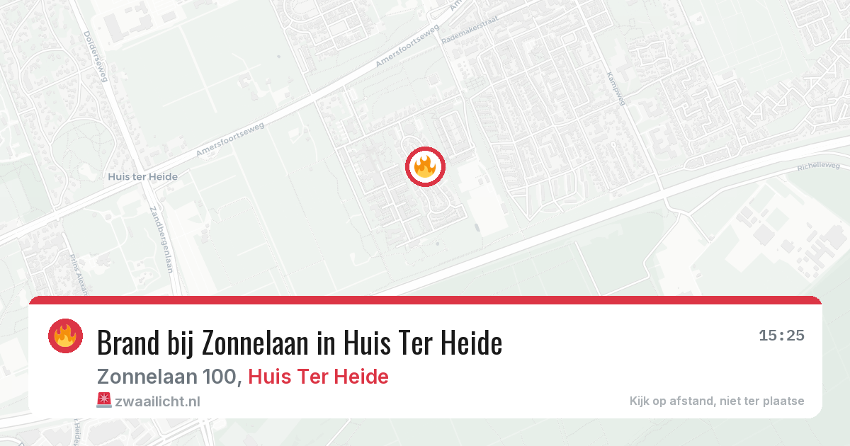 Brand bij Zonnelaan in Huis Ter Heide — 10 aug 2026