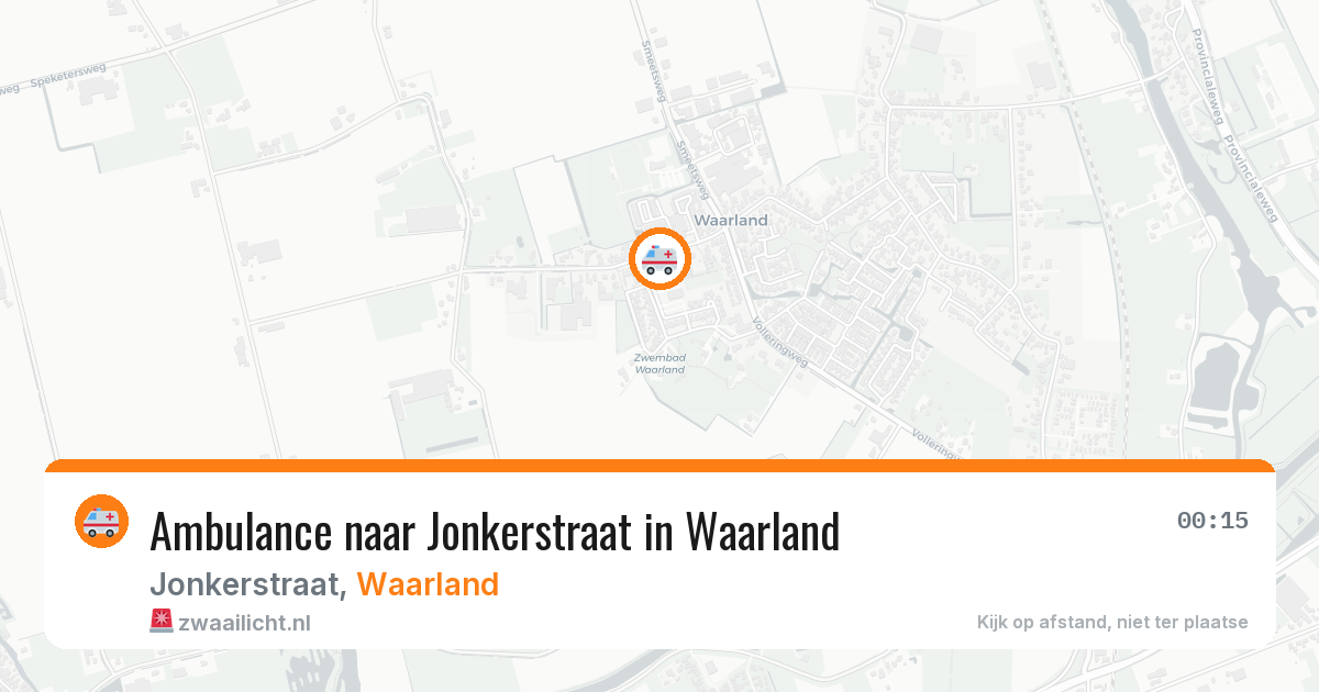 Ambulance naar Jonkerstraat in Waarland — 20 mei 2026
