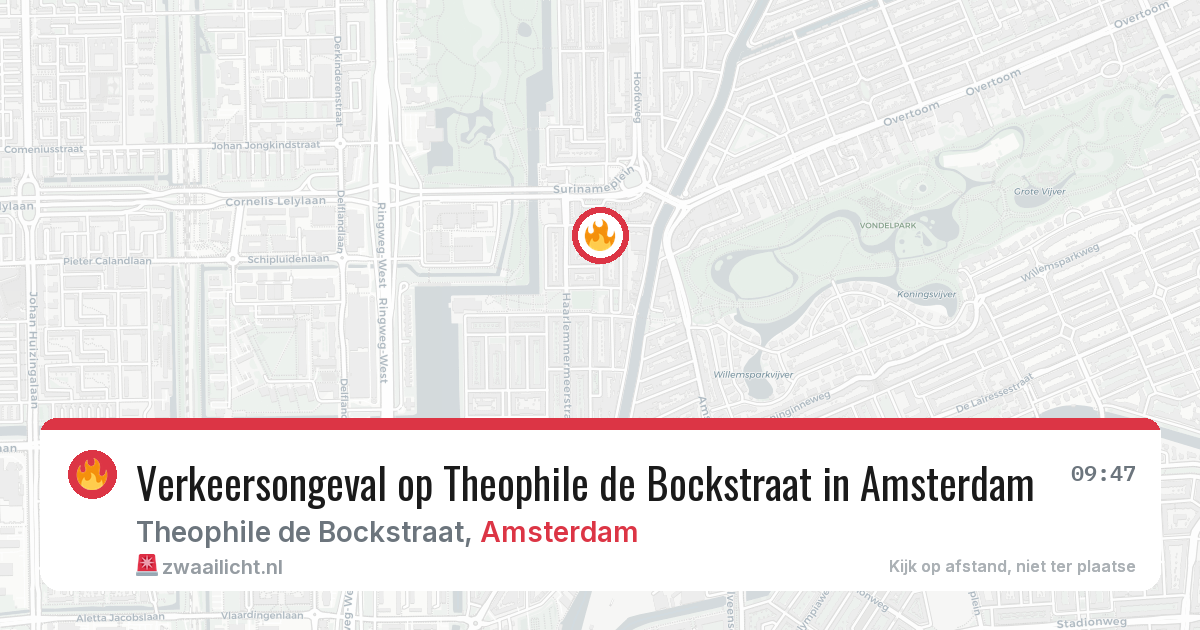 Verkeersongeval op Theophile de Bockstraat in Amsterdam — 30 jun 2026