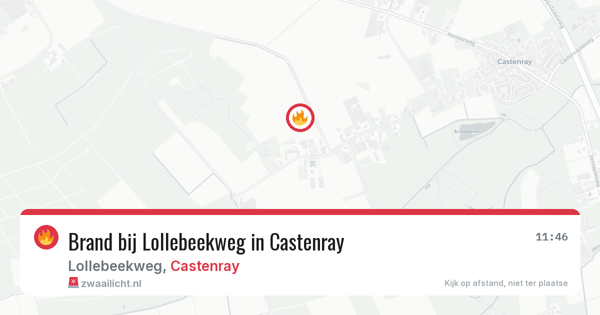Brand bij Lollebeekweg in Castenray — 18 feb 2026