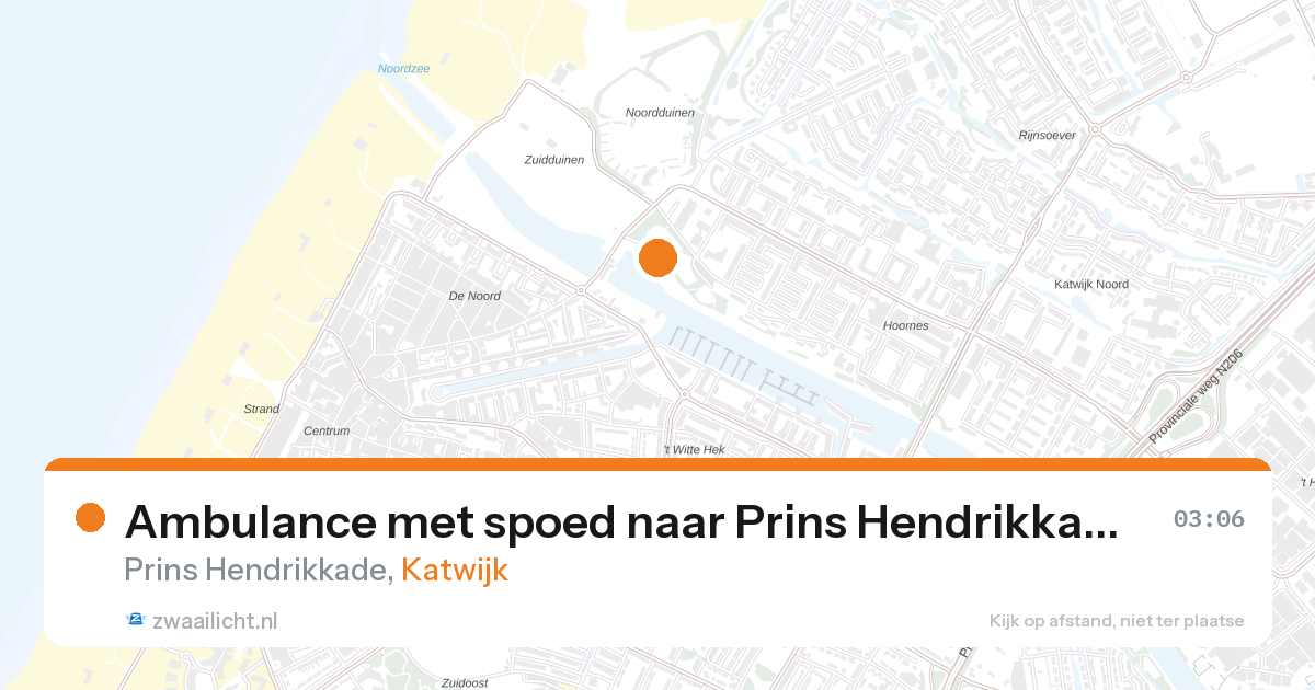 Ambulance met spoed naar Prins Hendrikkade in Katwijk — 16 jul 2026