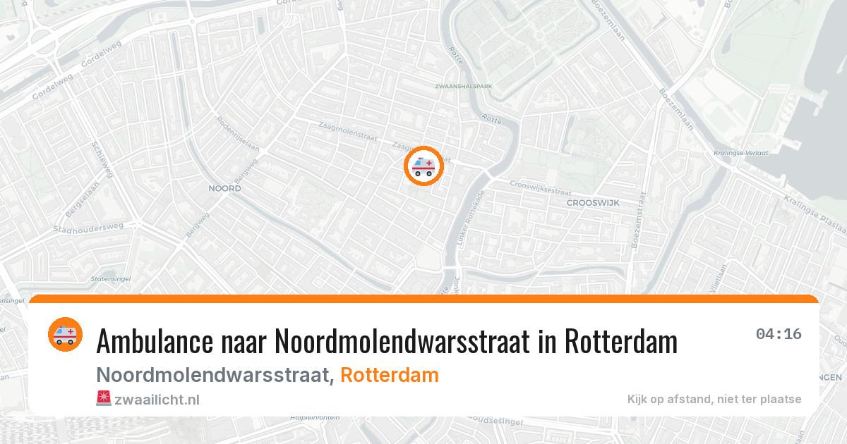 Ambulance naar Noordmolendwarsstraat in Rotterdam — 22 jun 2026