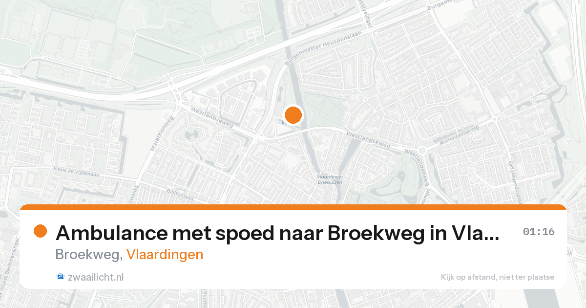 Ambulance met spoed naar Broekweg in Vlaardingen — 8 feb 2026