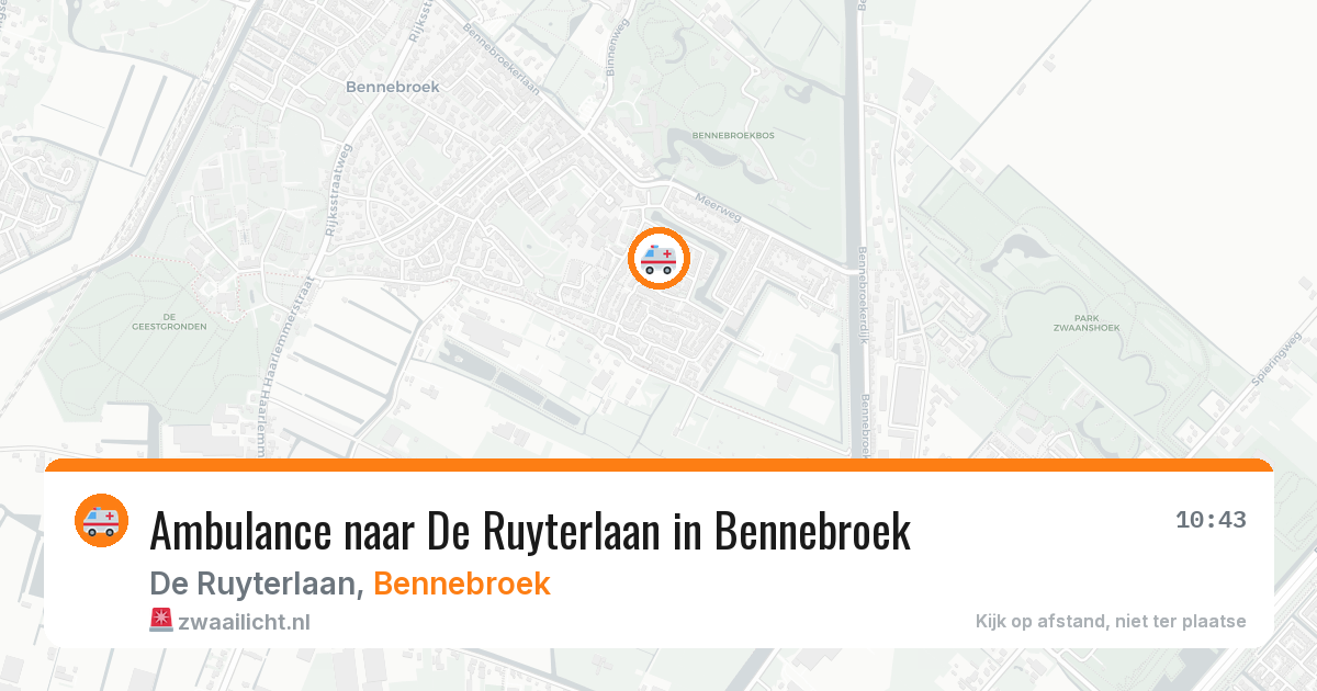 Ambulance naar De Ruyterlaan in Bennebroek — 23 jun 2026