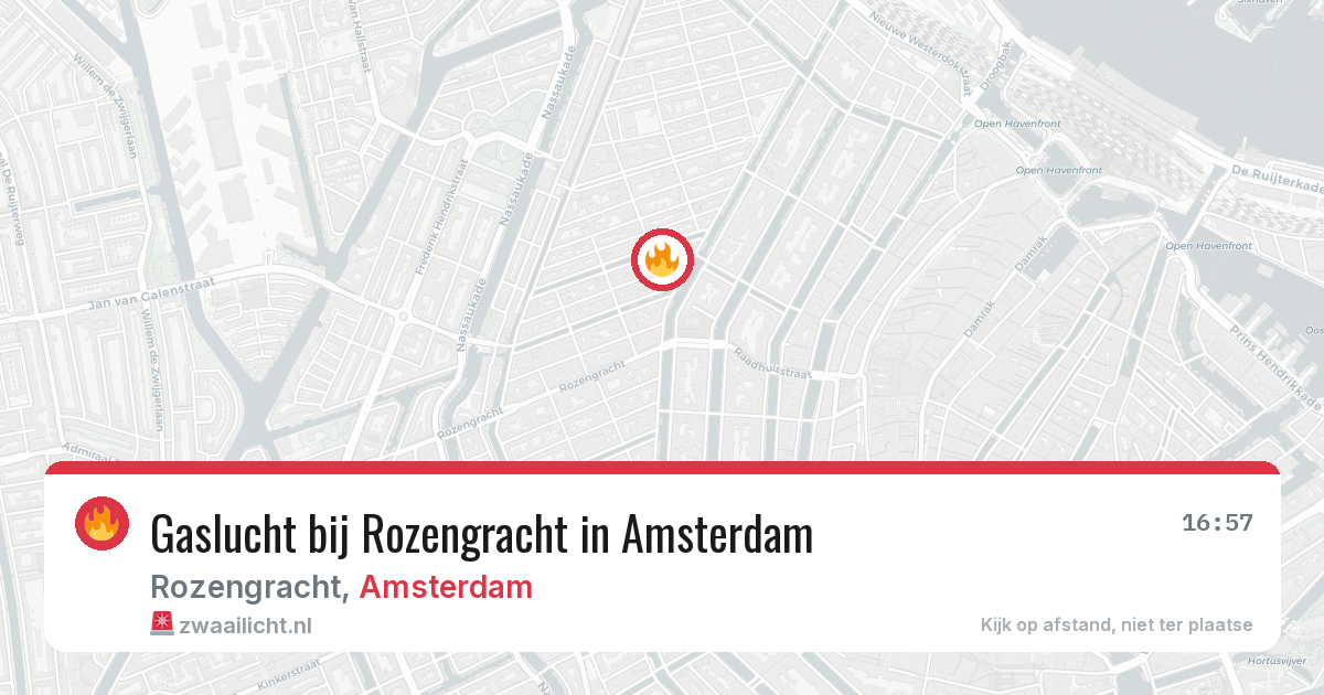 Gaslucht bij Rozengracht in Amsterdam — 7 apr 2026