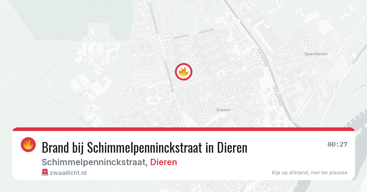 Brand bij Schimmelpenninckstraat in Dieren — 15 apr 2026