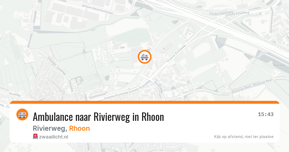 Ambulance naar Rivierweg in Rhoon — 23 mei 2026