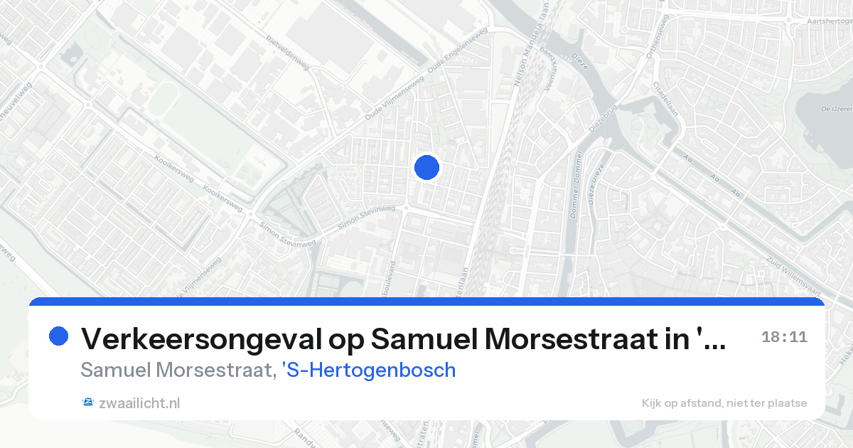 Verkeersongeval op Samuel Morsestraat in 'S-Hertogenbosch — 19 aug 2026