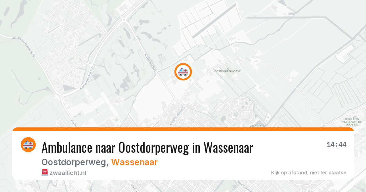 Ambulance naar Oostdorperweg in Wassenaar — 7 aug 2026