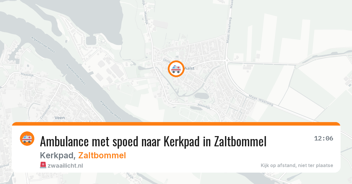 Ambulance met spoed naar Kerkpad in Zaltbommel — 11 aug 2026