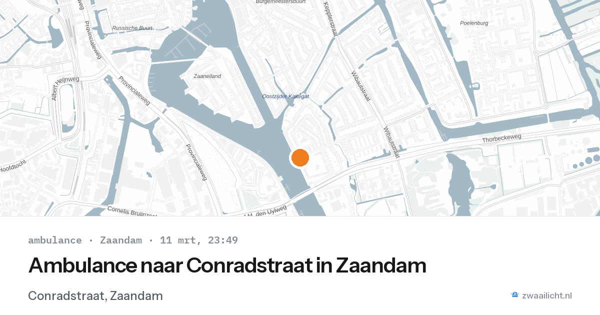 Ambulance naar Conradstraat in Zaandam — 11 mrt 2026