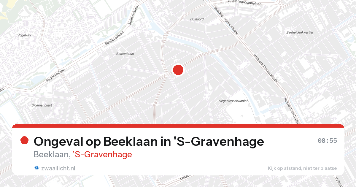 Ongeval op Beeklaan in 'S-Gravenhage — 28 aug 2026