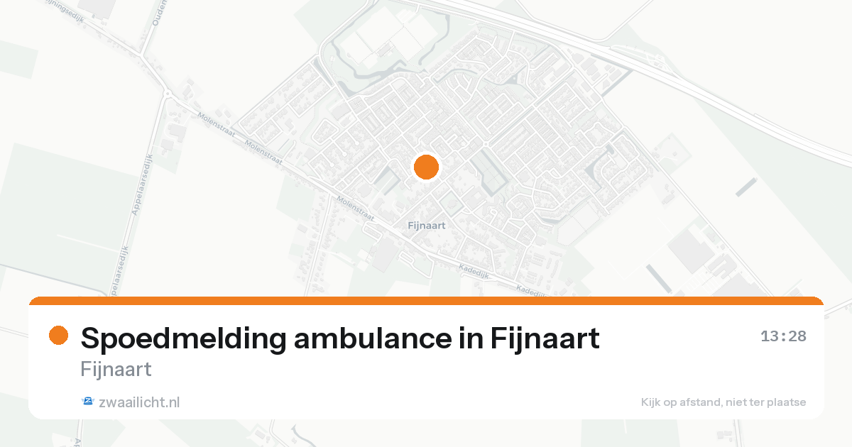 Spoedmelding ambulance in Fijnaart — 11 jun 2026