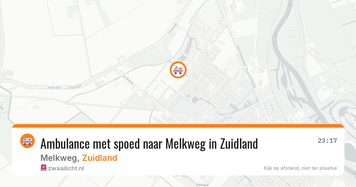 Ambulance met spoed naar Melkweg in Zuidland — 2 aug 2026