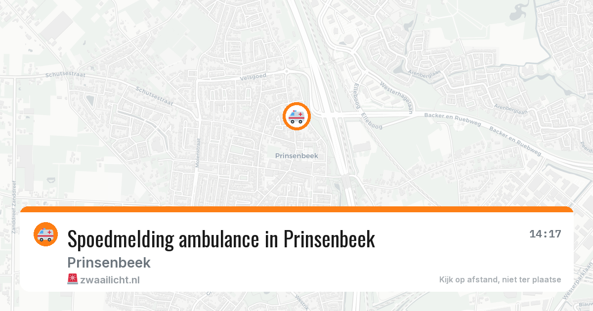 Spoedmelding ambulance in Prinsenbeek — 17 mrt 2026