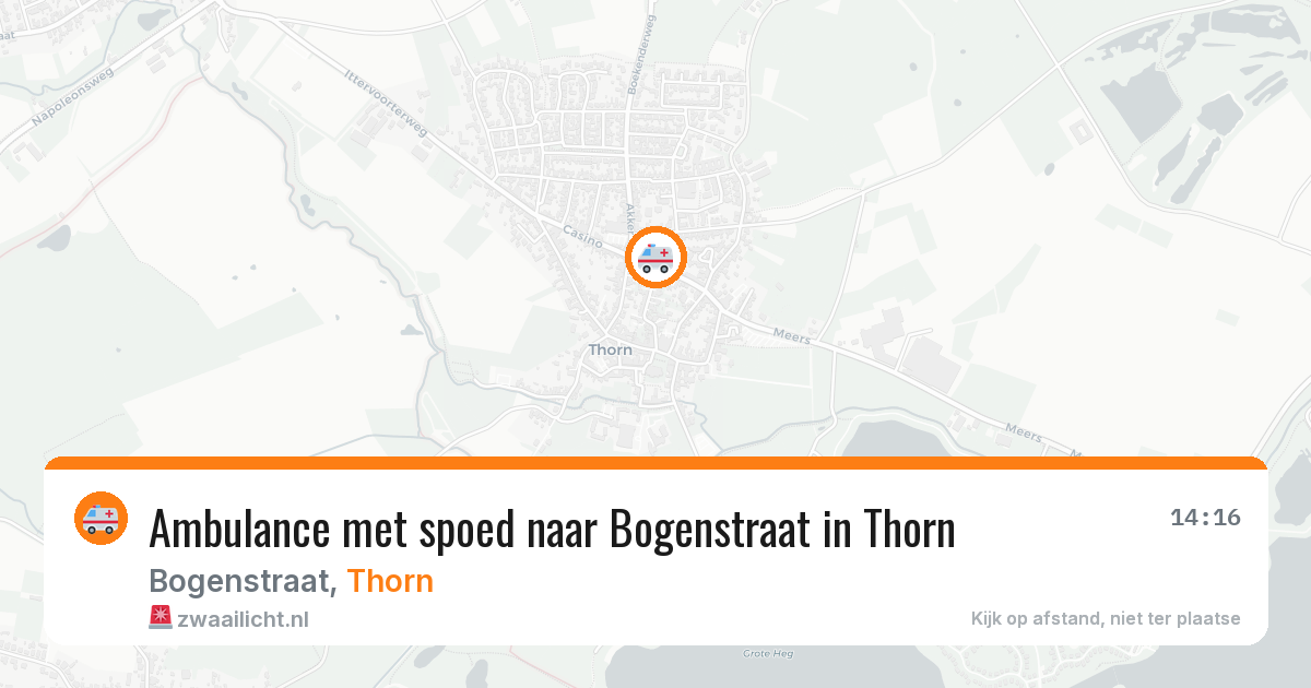 Ambulance met spoed naar Bogenstraat in Thorn — 11 mei 2026