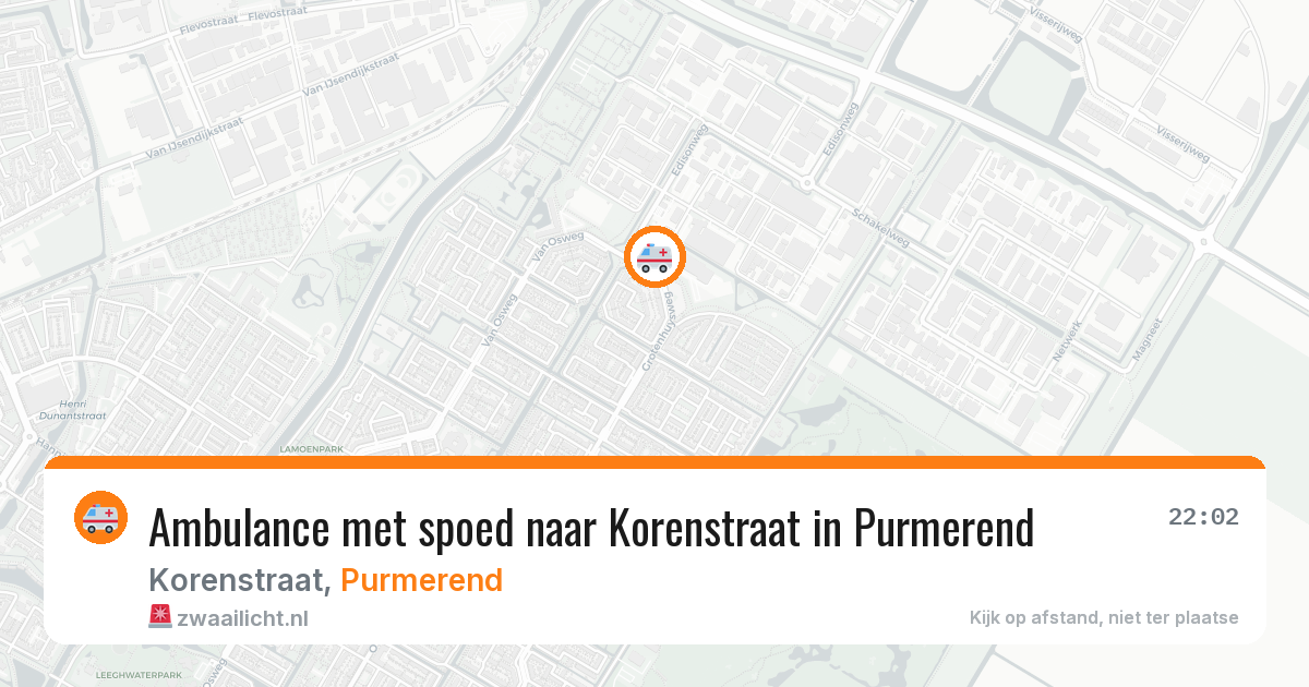 Ambulance met spoed naar Korenstraat in Purmerend — 20 jan 2026
