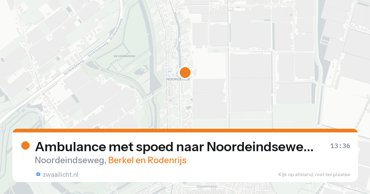 Ambulance met spoed naar Noordeindseweg in Berkel en Rodenrijs — 17 jul 2026