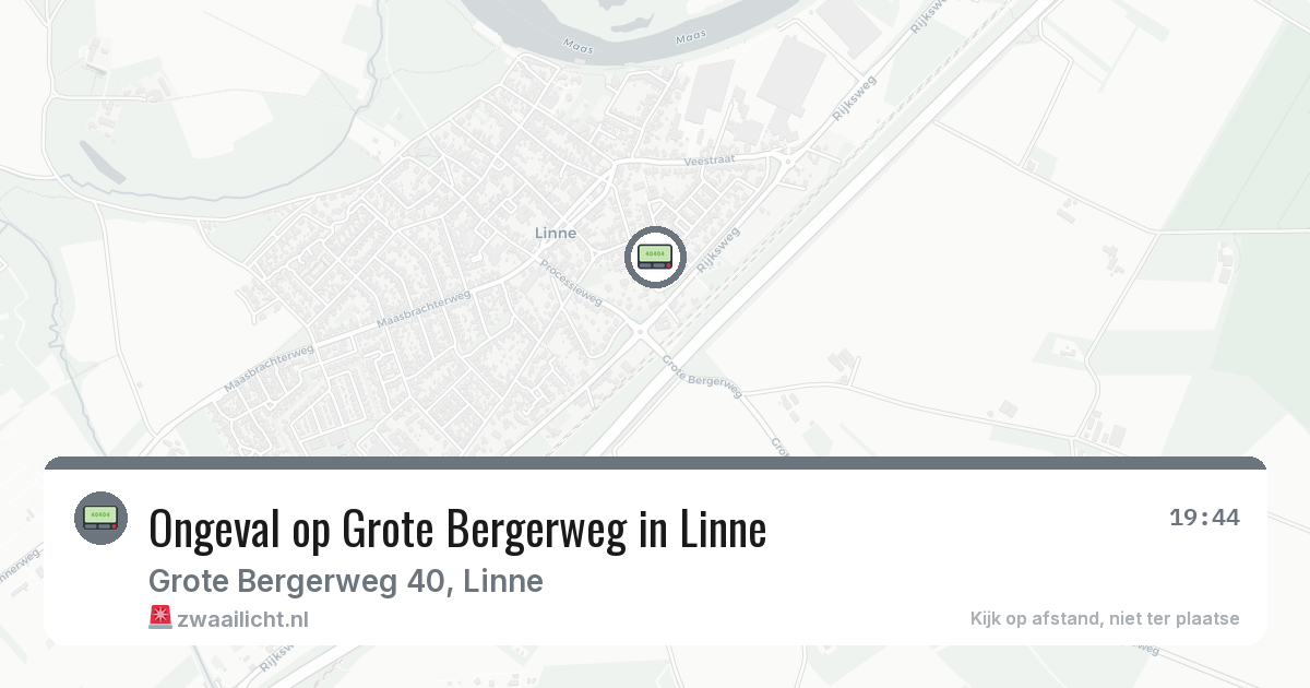 Ongeval op Grote Bergerweg in Linne — 7 mrt 2026