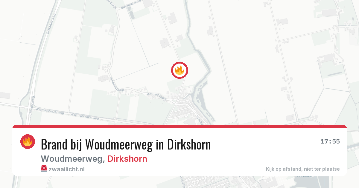 Brand bij Woudmeerweg in Dirkshorn — 3 aug 2026