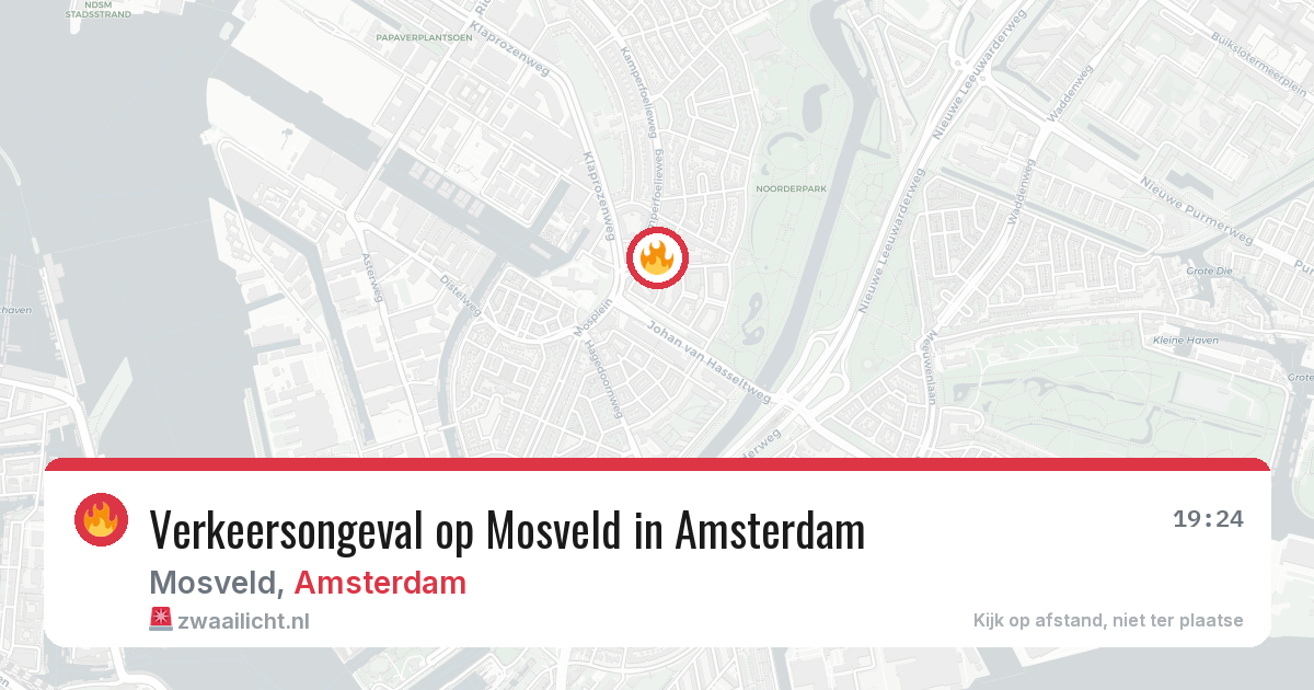 Verkeersongeval op Mosveld in Amsterdam — 7 jul 2026