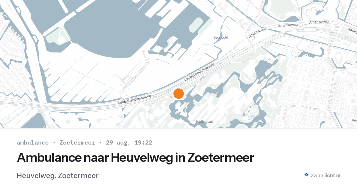 Ambulance naar Heuvelweg in Zoetermeer — 29 aug 2026