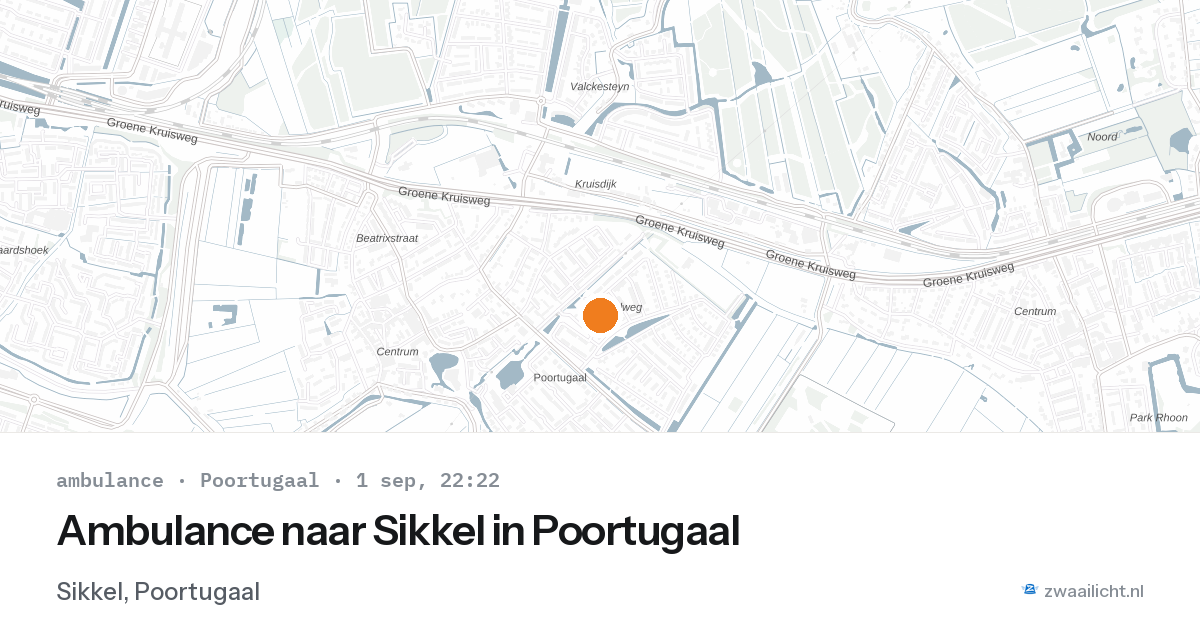 Ambulance naar Sikkel in Poortugaal — 1 sep 2026