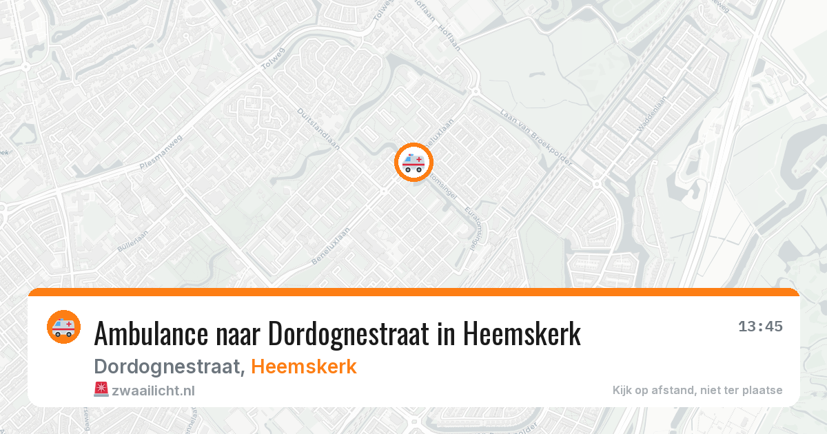 Ambulance naar Dordognestraat in Heemskerk — 30 mrt 2026
