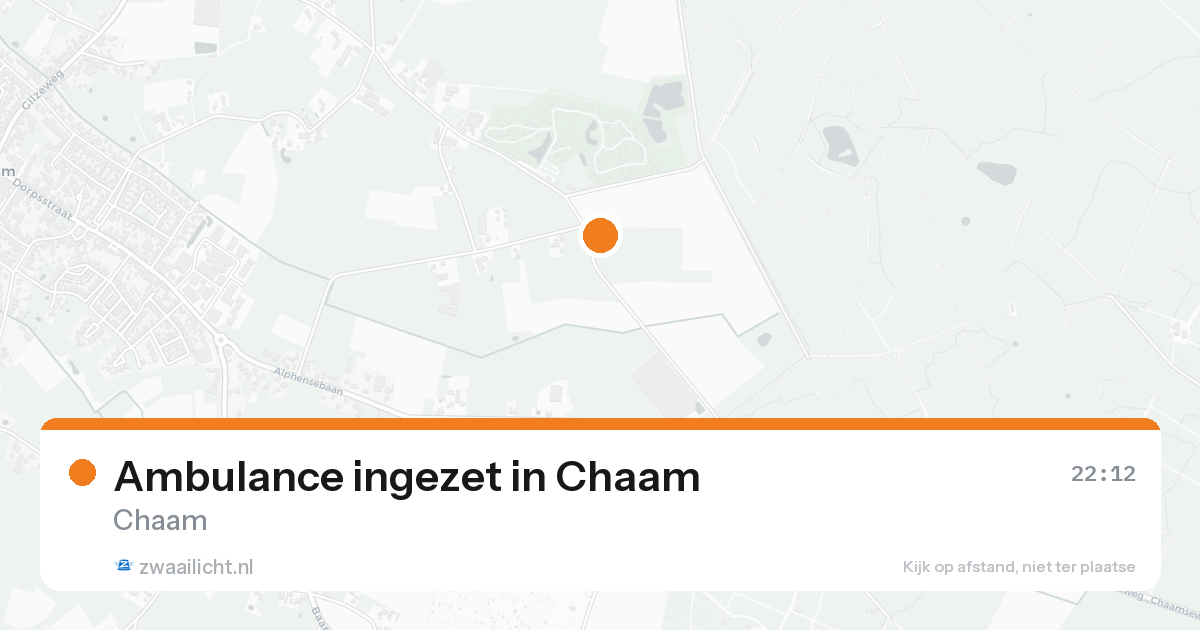 Ambulance ingezet in Chaam — 12 aug 2026