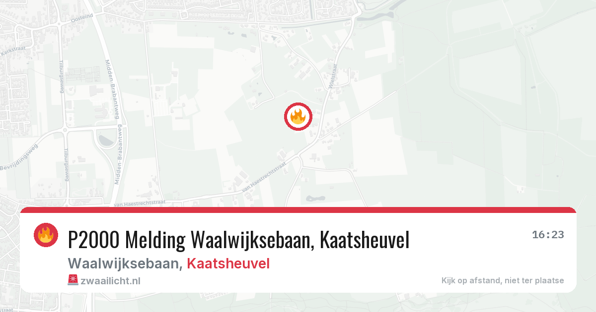 P2000 Melding Waalwijksebaan, Kaatsheuvel — 3 aug 2026