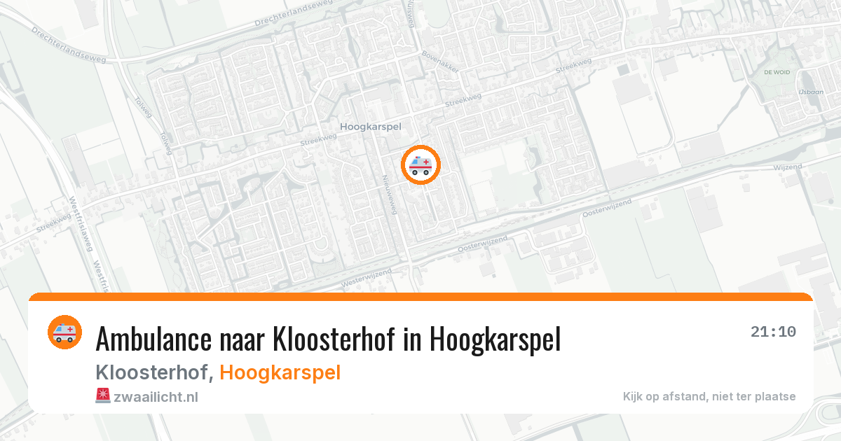 Ambulance naar Kloosterhof in Hoogkarspel — 12 aug 2026