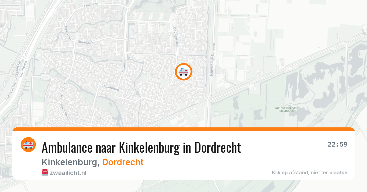 Ambulance naar Kinkelenburg in Dordrecht — 3 mei 2026