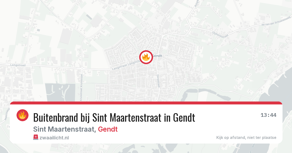Buitenbrand bij Sint Maartenstraat in Gendt — 11 mei 2026