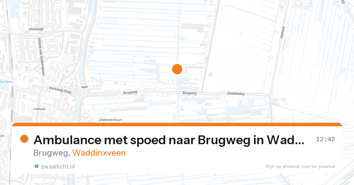 Ambulance met spoed naar Brugweg in Waddinxveen — 6 mrt 2026