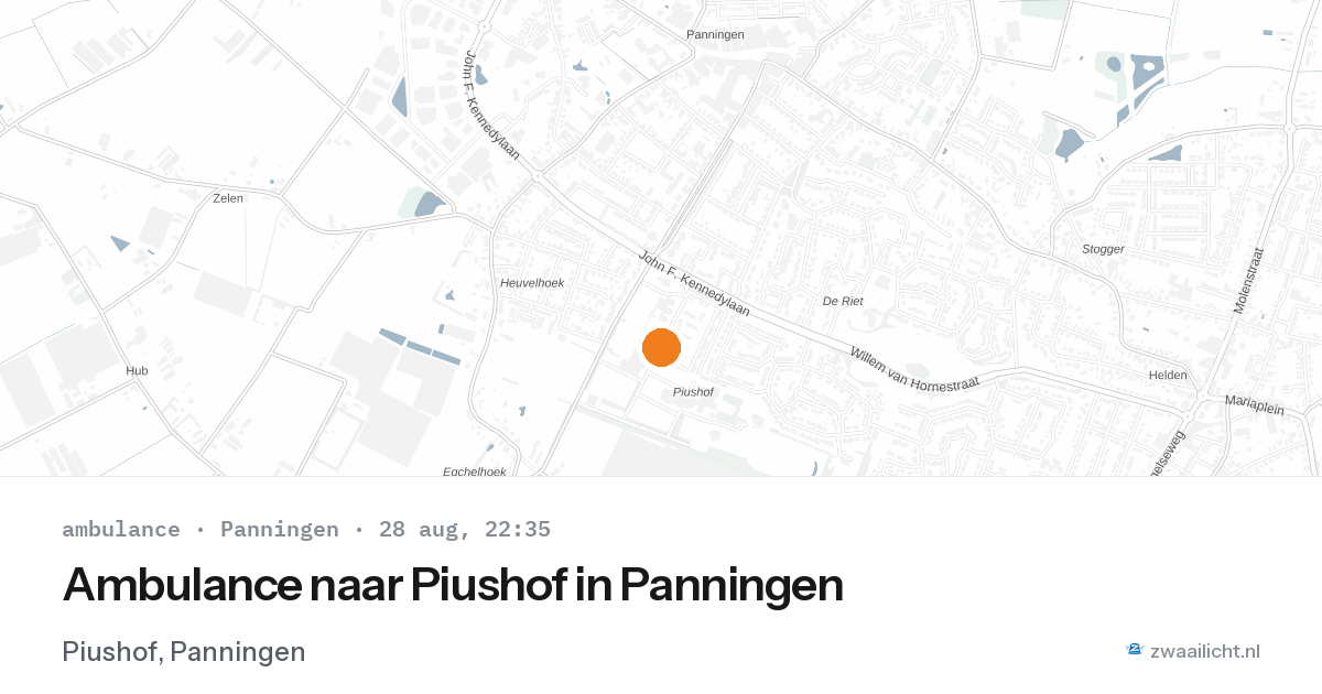 Ambulance naar Piushof in Panningen — 28 aug 2026