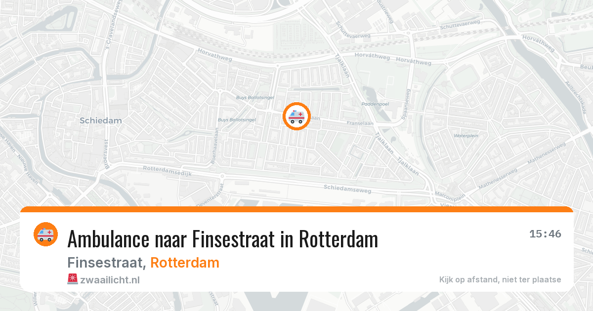 Ambulance naar Finsestraat in Rotterdam — 27 jun 2026