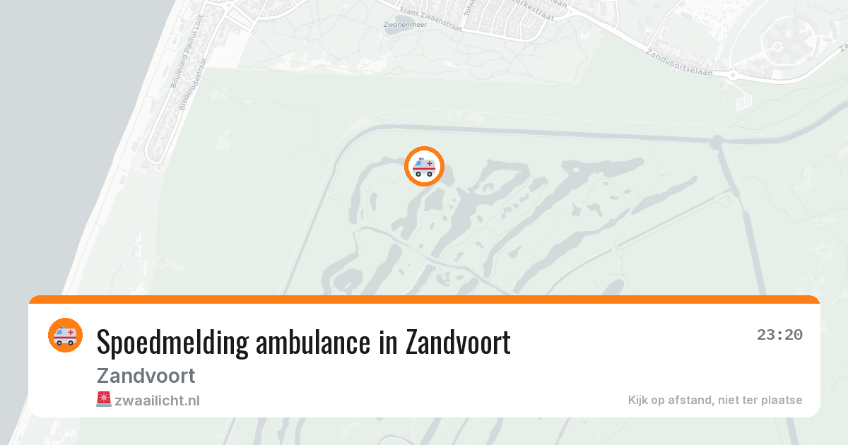 Spoedmelding ambulance in Zandvoort — 21 mrt 2026