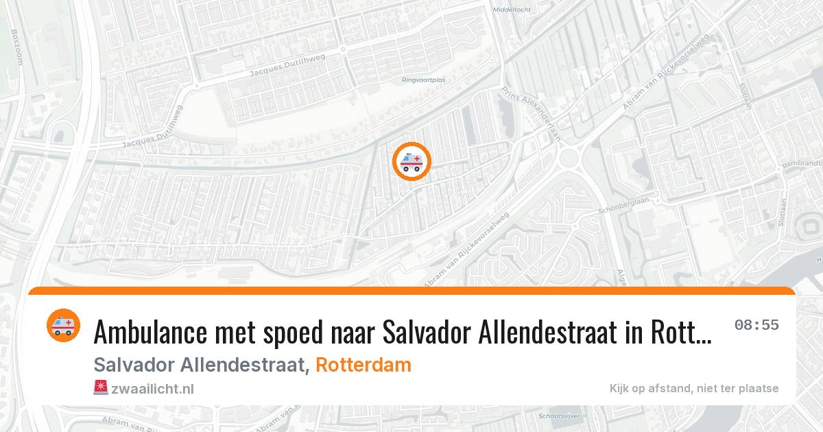 Ambulance met spoed naar Salvador Allendestraat in Rotterdam — 5 mei 2026