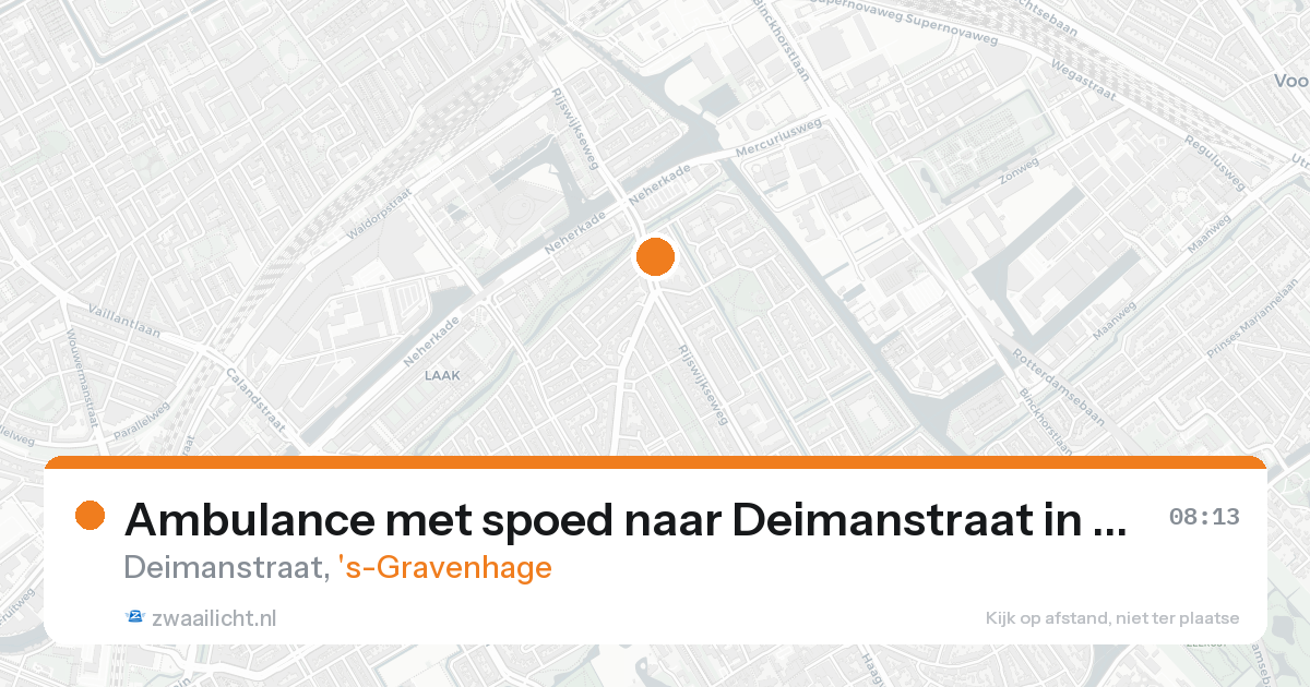 Ambulance met spoed naar Deimanstraat in 's-Gravenhage — 19 mei 2026