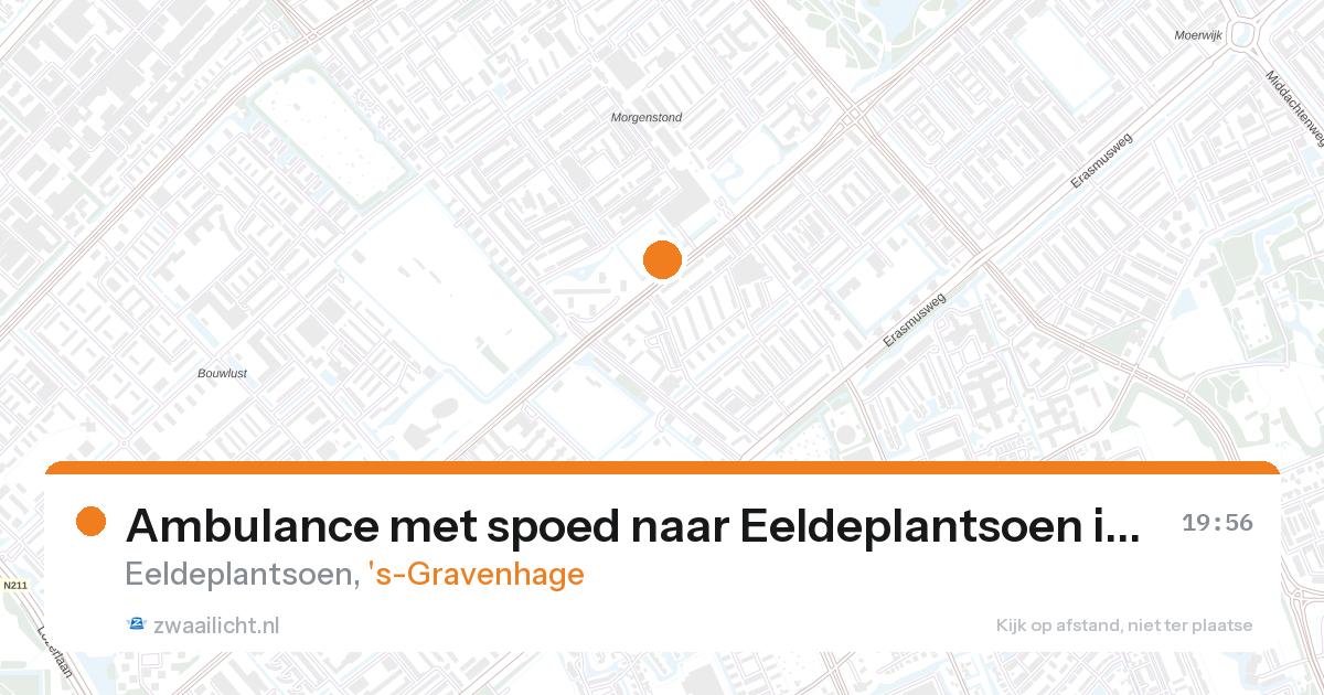 Ambulance met spoed naar Eeldeplantsoen in 's-Gravenhage — 28 aug 2026