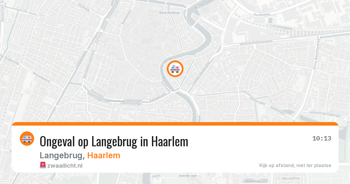 Ongeval op Langebrug in Haarlem — 5 aug 2026