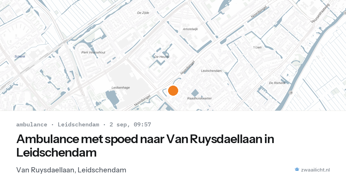Ambulance met spoed naar Van Ruysdaellaan in Leidschendam — 2 sep 2026