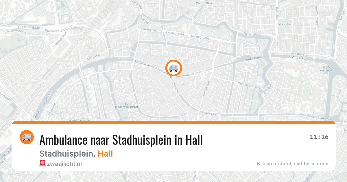 Ambulance naar Stadhuisplein in Hall — 24 jun 2026