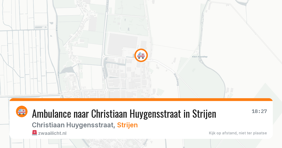 Ambulance naar Christiaan Huygensstraat in Strijen — 25 jun 2026